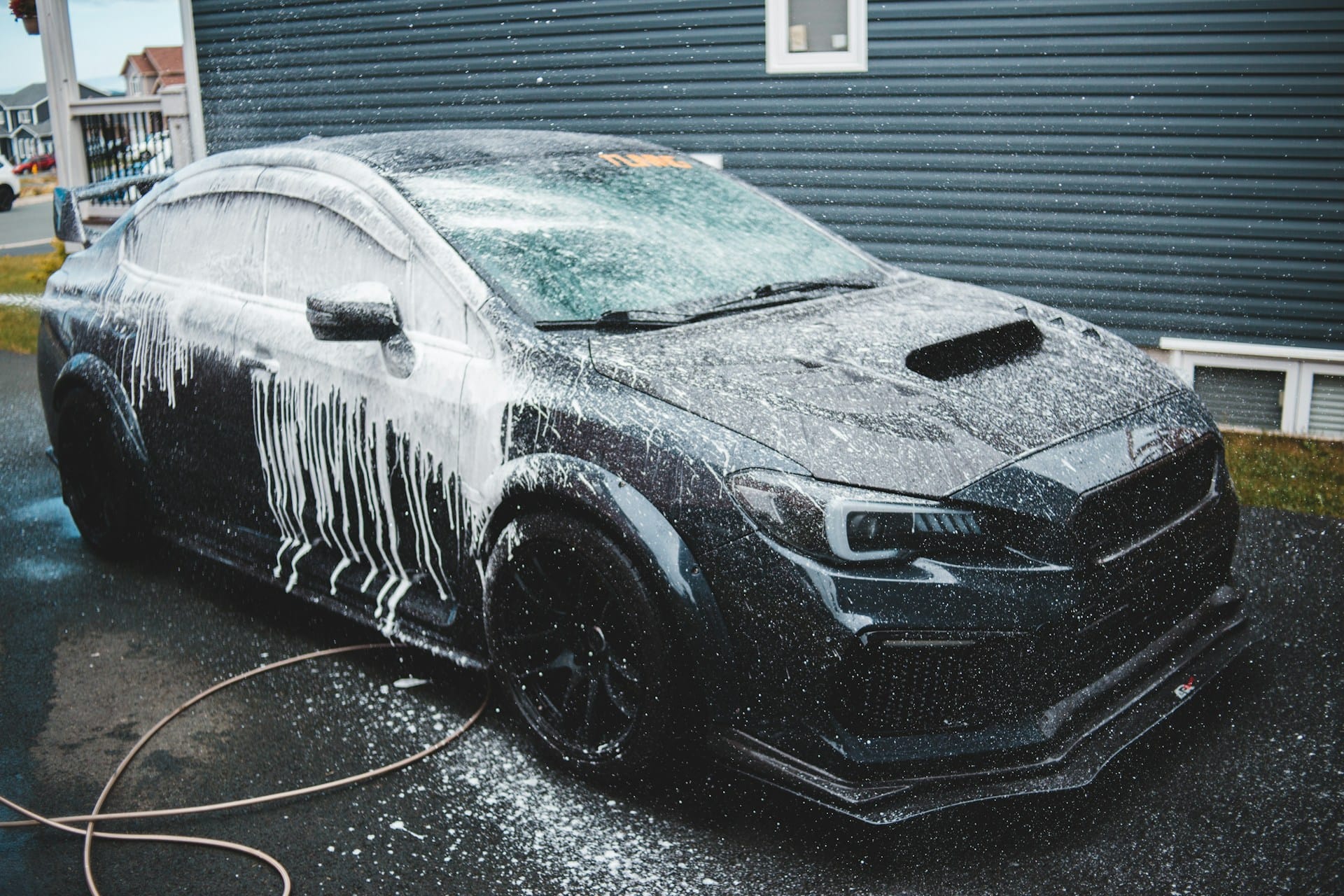 Foam pre-wash — exterior car detailing Halifax