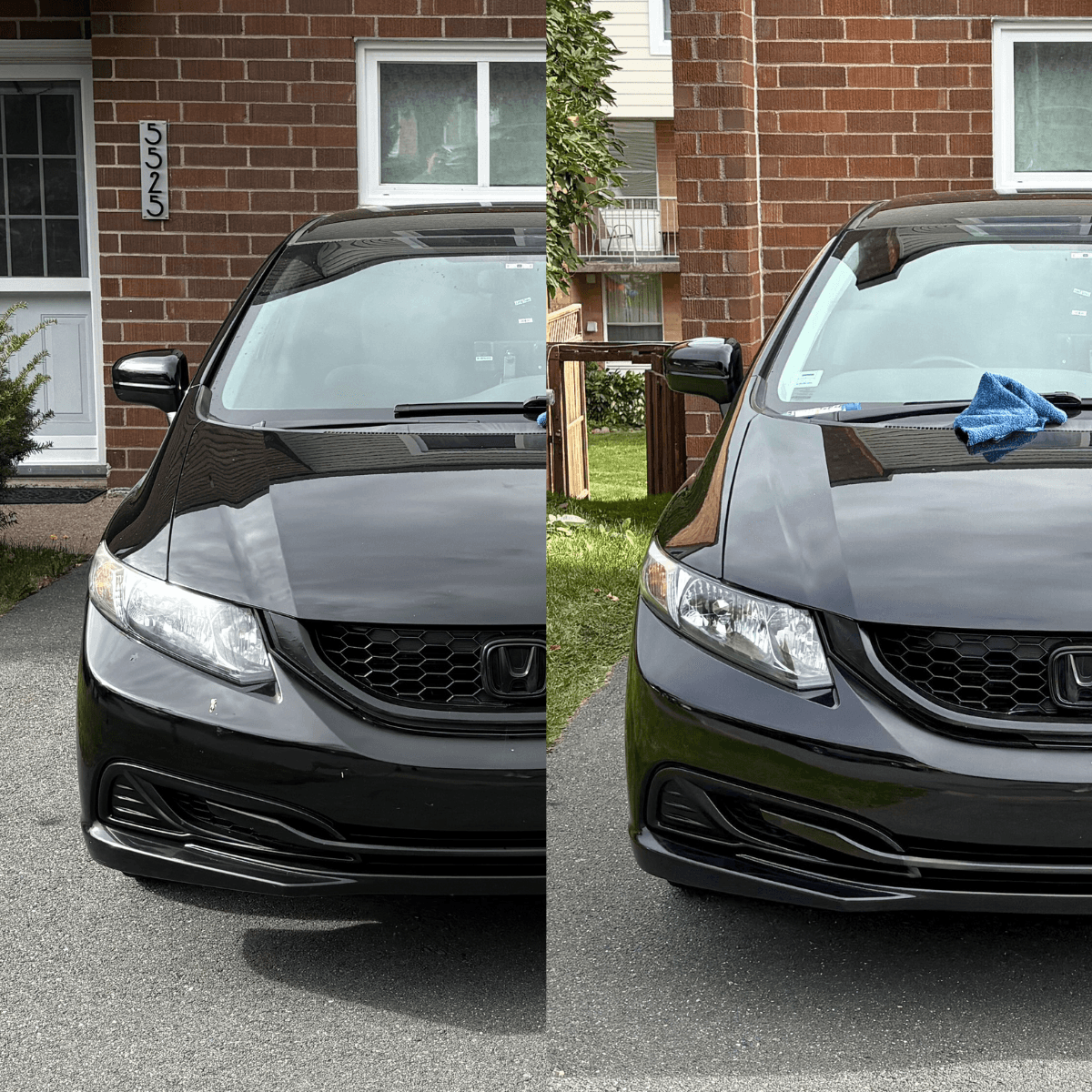 Headlight restoration Halifax before and after - removing yellowing and oxidation for crystal-clear lenses