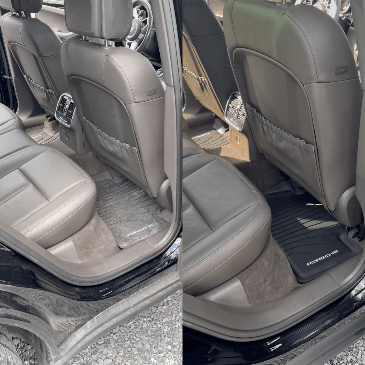 Interior car detailing Halifax before and after - dashboard and seats transformation showing deep cleaning results